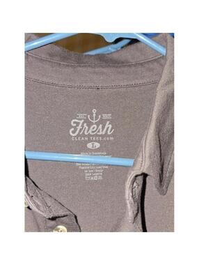 Fresh Clean Tees Men's Polo Shirt Large Gray